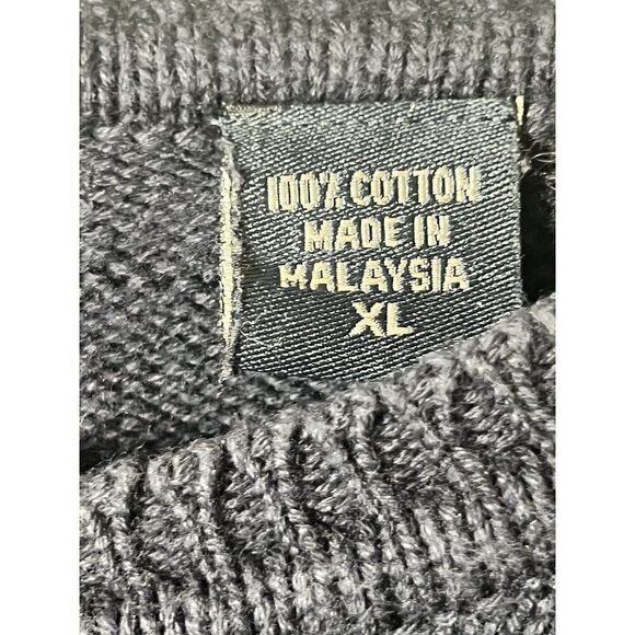 Mens Vintage IZOD Navy XL Cotton Sweater Prep Ivy League Preppy Old Money.    Dd - Picture 6 of 6